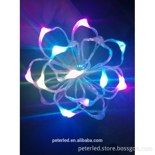 LED battery copper wire flower lights factory price